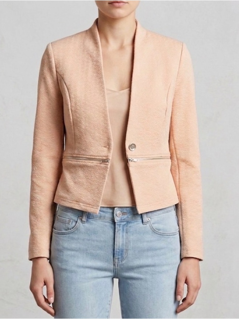 Y2K Blush coloured lightweight blazer